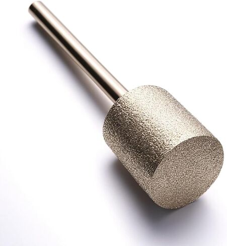 20Pcs Diamond Grinding Bits, 5mm Cylinder Head, 3mm Shank, 45mm Long Diamond Coated Burr Mounted Point in Kuwait