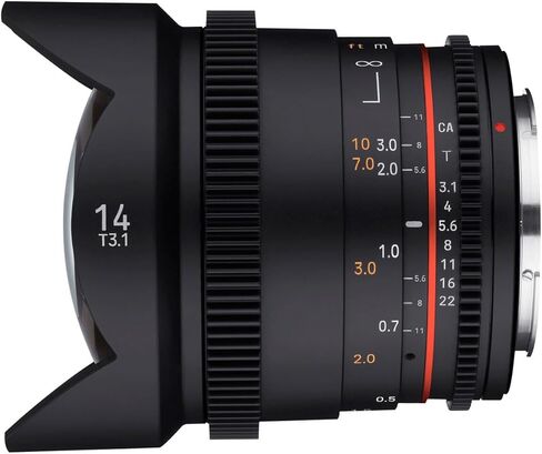 روكينون عدسة Cine DSX باطار كامل T3.1 بزاوية عريضة للغاية مقاس 14 ملم، لون اسود in Saudi Arabia