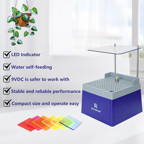 Deruilong Portable Stained Glass Grinder Art Grinding Tool with 5/8" Grinding Heads (110V, 65W, Red) in Kuwait