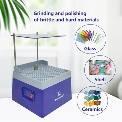 Deruilong Portable Stained Glass Grinder Art Grinding Tool with 5/8" Grinding Heads (110V, 65W, Red) in Kuwait