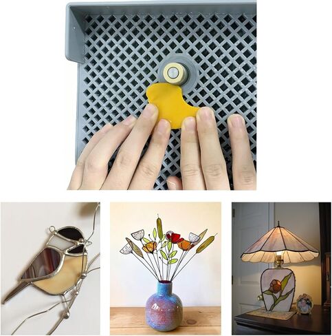 Deruilong Portable Stained Glass Grinder Art Grinding Tool with 5/8" Grinding Heads (110V, 65W, Red) in Kuwait