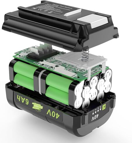 TREE.NB OP4060 40V 6.0Ah Lithium Battery Replacement for All Ryobi 40-Volt Power Tools OP4015 OP40201 OP40261 OP4030 OP4040 OP40401 OP4050 OP40501 OP4050A OP40601 OP4060A RY40200 RY40403 RY40204 in Kuwait