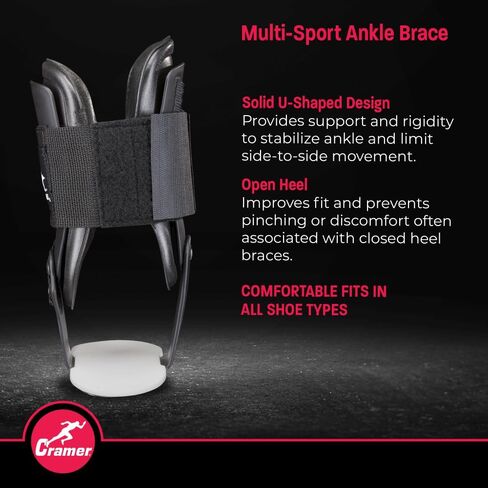 دعامة كاحل صلبة T2 من Active Ankle للحماية من الإصابات ودعم التدحرج، التشجيع، كرة القدم، دعامات الكاحل للكرة، هدايا للكرة، ارتداء الجوارب في أي رياضة، أبيض in Saudi Arabia