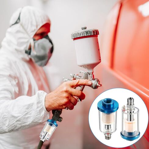 3 Pcs Compressed Air Filter Water Oil Separator 1/4 Inch NPT Inlet and Outlet Airbrush Filter Moisture Separator for Air Line Compressor Fitting, 90 PSI in Saudi Arabia