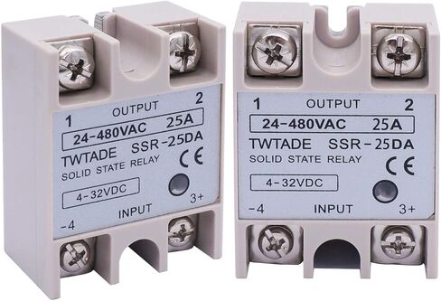 TWTADE 2PCS SSR-25 DA 25A 3-32V DC / 24-380V AC SSR Single Phase Solid State Relay ssr-25da in Kuwait