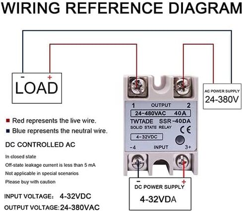 TWTADE 2PCS SSR-25 DA 25A 3-32V DC / 24-380V AC SSR Single Phase Solid State Relay ssr-25da in Kuwait