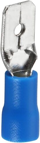 Baomain Male Quick disconnects Vinyl Insulated Spade Wire Connector Electrical Crimp Terminal 16-14AWG 6.3mm Blue MDD 2-250 Pack of 100 in Saudi Arabia