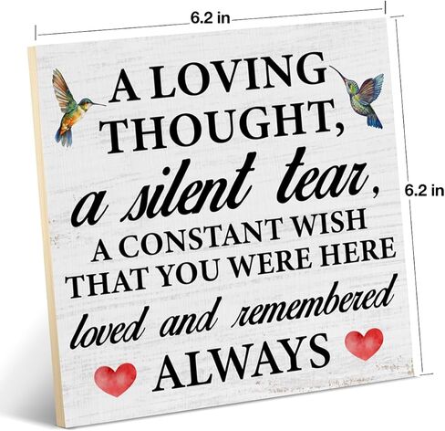 Wedding Sign Remembrance in Loving Memory Wood Plaque Tabletop Sign We Know You Would Be Here Today Sign Decorative Desk Wall Decor 6.2 X 6.2 Inches in Kuwait