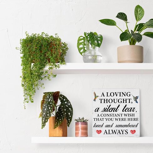 Wedding Sign Remembrance in Loving Memory Wood Plaque Tabletop Sign We Know You Would Be Here Today Sign Decorative Desk Wall Decor 6.2 X 6.2 Inches in Kuwait