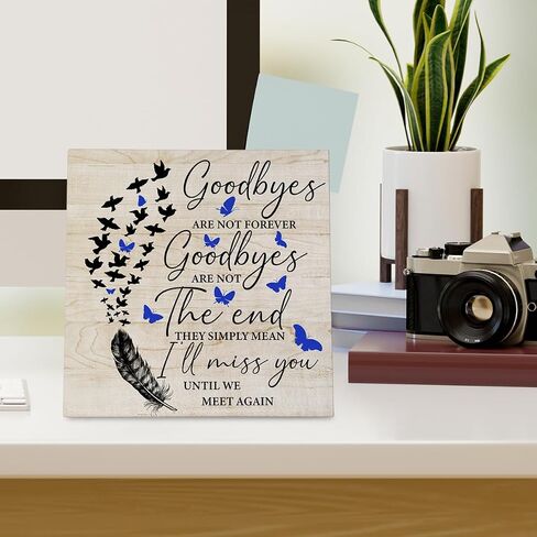 Wedding Sign Remembrance in Loving Memory Wood Plaque Tabletop Sign We Know You Would Be Here Today Sign Decorative Desk Wall Decor 6.2 X 6.2 Inches in Kuwait