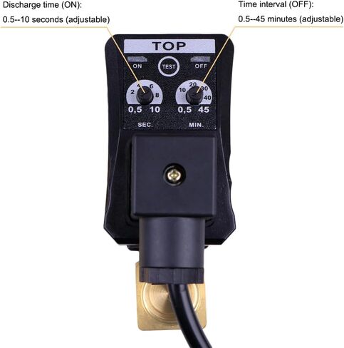 szzijia 1/2" AC 110V Automatic Timed Water Tank 2-way Direct-acting Drain Valve US Plug in Saudi Arabia