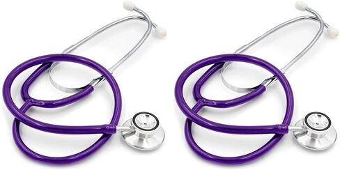 MABIS Stethoscope, Adult Dual Head to Listen to Sounds from Large Organs or Specific Areas of The Body with Large Diaphragm for High or Low Frequencies, 22 Inch Y Tubing, Purple in Kuwait