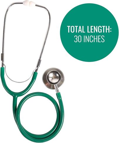 MABIS Stethoscope, Adult Dual Head to Listen to Sounds from Large Organs or Specific Areas of The Body with Large Diaphragm for High or Low Frequencies, 22 Inch Y Tubing, Purple in Kuwait