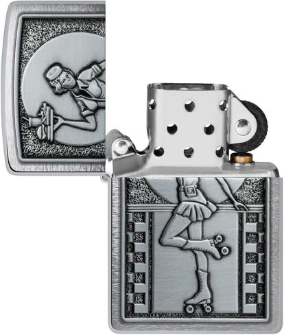 ولاعة جيب من الكروم المصقول بشعار النادلة Zippo in Saudi Arabia