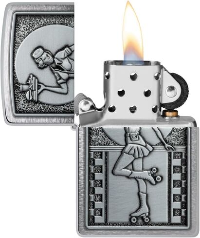 ولاعة جيب من الكروم المصقول بشعار النادلة Zippo in Saudi Arabia