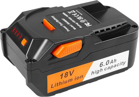 ARyee 18V 6000mAh Battery Replacement Compatible with RIDGID 18V Drill R840087 R840083 R840086 R840085 R840084 AC840085 AC840086 AC840087P AC840089 Tools Lithium Ion Battery in Saudi Arabia