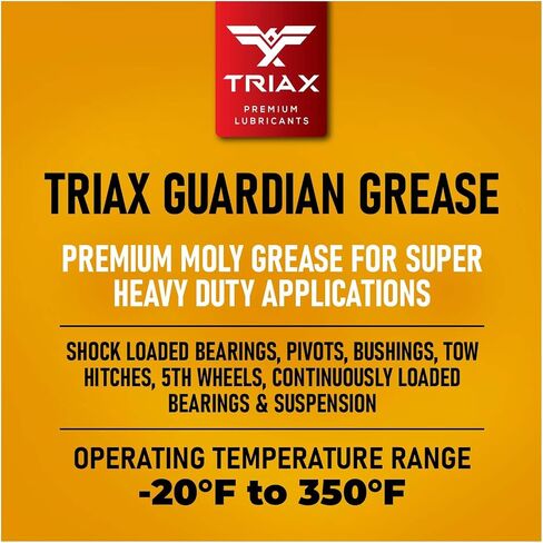 TRIAX Guardian HD Super Heavy Duty Moly EP Grease, True Multi Purpose, Wheel Bearings, Shock Loaded Components, Extremely Tacky, 400 F Drop Point, Zero Separation, 14 Oz Cartridge (1 Tube) in Saudi Arabia
