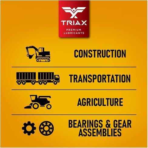 TRIAX Guardian HD Super Heavy Duty Moly EP Grease, True Multi Purpose, Wheel Bearings, Shock Loaded Components, Extremely Tacky, 400 F Drop Point, Zero Separation, 14 Oz Cartridge (1 Tube) in Saudi Arabia