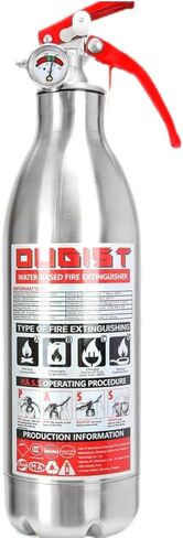 بخاخ حريق محمول من أوجيست - عبوة واحدة - طفاية حريق سوداء للمنزل والسيارة والجراج والمطبخ - تعمل على الكهرباء والشحوم وحرائق البطارية والمزيد - مدمجة وسهلة الاستخدام in Kuwait