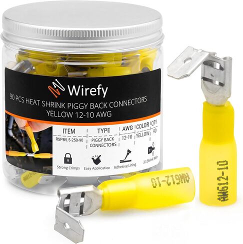 Wirefy Wire Spade Connectors - Female Wire Connectors Kit - Quick Disconnect Wire Connectors - Electrical Spade Terminals - Blue 16-14 Gauge - 150 PCS in Saudi Arabia