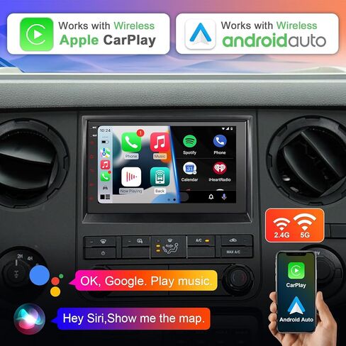 cogamichi المحمولة Apple Carplay & Android Auto مع كاميرا احتياطية 2.5K Dash Cam 1080P، شاشة تشغيل السيارة x7 بوصة HD IPS تعمل باللمس Carplay للسيارة، حامل لوحة القيادة/Airplay/بلوتوث/ملاحة/وصلة مرآة in Kuwait