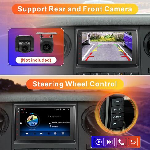 cogamichi المحمولة Apple Carplay & Android Auto مع كاميرا احتياطية 2.5K Dash Cam 1080P، شاشة تشغيل السيارة x7 بوصة HD IPS تعمل باللمس Carplay للسيارة، حامل لوحة القيادة/Airplay/بلوتوث/ملاحة/وصلة مرآة in Kuwait