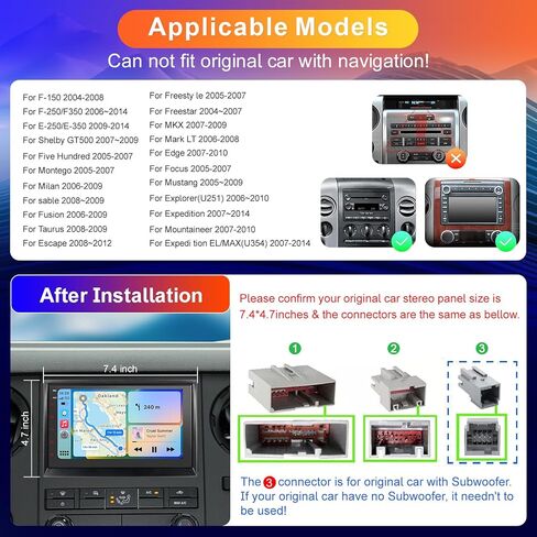 cogamichi المحمولة Apple Carplay & Android Auto مع كاميرا احتياطية 2.5K Dash Cam 1080P، شاشة تشغيل السيارة x7 بوصة HD IPS تعمل باللمس Carplay للسيارة، حامل لوحة القيادة/Airplay/بلوتوث/ملاحة/وصلة مرآة in Kuwait