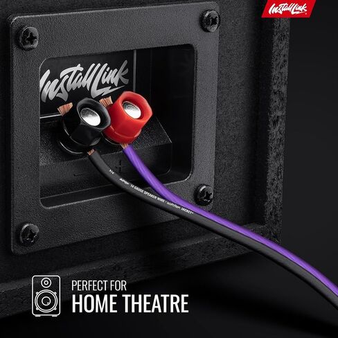 14 AWG Gauge Speaker Wire Cable Stereo, Car or Home Theater, CCA (100 Feet) by Install Link in Saudi Arabia