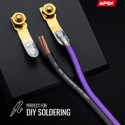 14 AWG Gauge Speaker Wire Cable Stereo, Car or Home Theater, CCA (100 Feet) by Install Link in Saudi Arabia