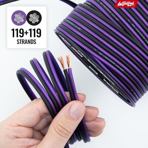 14 AWG Gauge Speaker Wire Cable Stereo, Car or Home Theater, CCA (100 Feet) by Install Link in Saudi Arabia