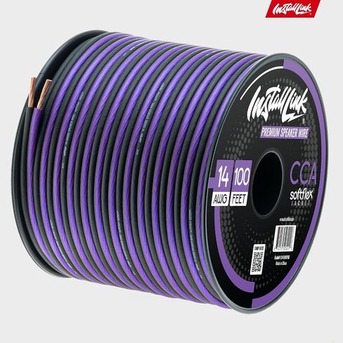14 AWG Gauge Speaker Wire Cable Stereo, Car or Home Theater, CCA (100 Feet) by Install Link in Saudi Arabia