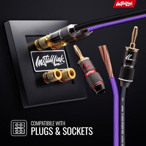 14 AWG Gauge Speaker Wire Cable Stereo, Car or Home Theater, CCA (100 Feet) by Install Link in Saudi Arabia