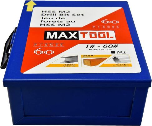 MaxTool 26 Pieces Drill Set 26PCs/26-Piece Twist Drill Bit Set High Speed Steel M2 Fully Ground Letter A to Z; JBS02H10R26 in Saudi Arabia