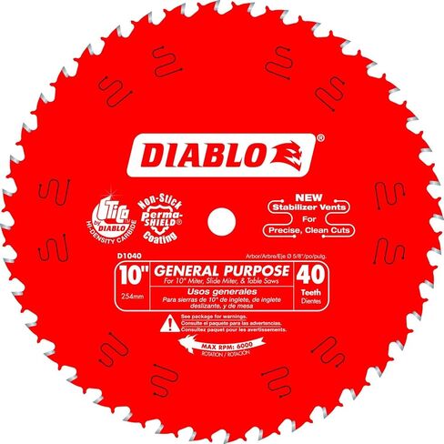 Diablo 10-Inch 40-Tooth ATB General Purpose Saw Blade in Saudi Arabia