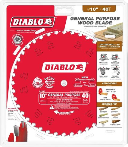 Diablo 10-Inch 40-Tooth ATB General Purpose Saw Blade in Saudi Arabia