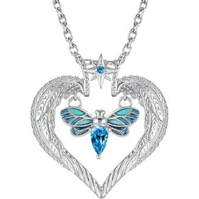 QUALISE Teardrop Necklace for Women Girls Sterling Silver Moonstone Waterdrop Pendant Necklace Fashion Birthstone Jewelry for Wedding Birthday Chirstmas Gift in Saudi Arabia