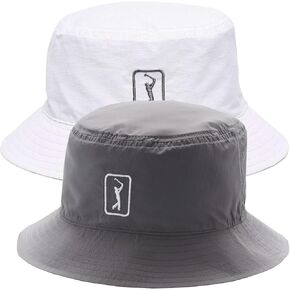 PGA TOUR Men's Reversible Bucket Hat, Bright White, One Size in Kuwait