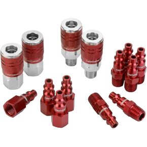 ColorConnex Coupler, Industrial Type D, 1/4" FNPT, Red - A73410D (Pack of 2)