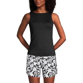 بدلة سباحة نسائية ذات رقبة عالية من Lands' End بعامل حماية من الأشعة فوق البنفسجية 50، قطعة علوية تانكيني متواضعة in Kuwait