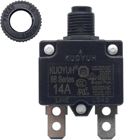 KUOYUH قاطع الدائرة 88 سلسلة 125/250VAC 50/60 هرتز (1 قطعة) (20 أمبير) in Kuwait