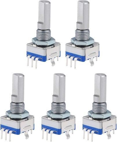 uxcell 360 درجة الترميز الدوار مفتاح الجهد الرقمي EC11 EC11 7 دبابيس 20 مم D-Shaft 2pcs a19012600ux0601 in Saudi Arabia