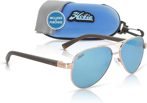 Hobie LOMA Polarized Pilot Sunglasses, Shiny Rose Gold, OSFA in Saudi Arabia