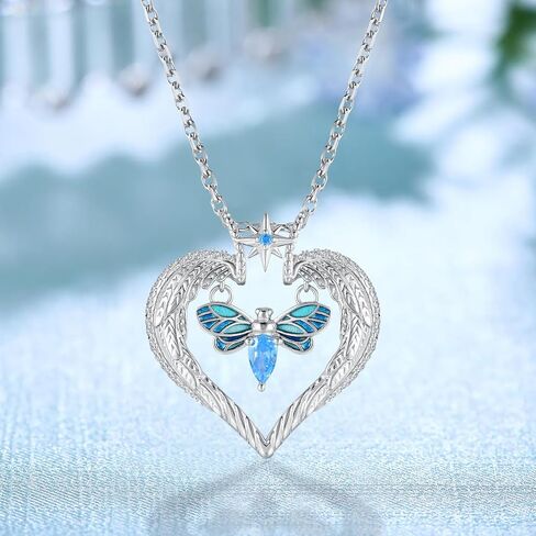 QUALISE Teardrop Necklace for Women Girls Sterling Silver Moonstone Waterdrop Pendant Necklace Fashion Birthstone Jewelry for Wedding Birthday Chirstmas Gift in Saudi Arabia