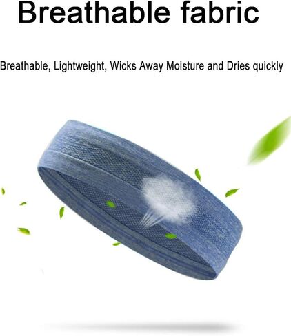 أربطة رأس مضادة للانزلاق للنساء والرجال، قبضة سيليكون لليوجا، مطاط ناعم للجري ماص للعرق الرأس، شريط مرن خفيف الوزن، تمرين رياضي داخلي للياقة البدنية in Kuwait