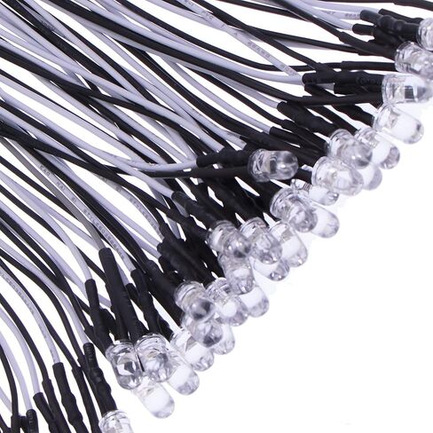 35pcs Prewired Yellow Led Diodes, Ultra-Bright 12V Prewired 5mm LED Diodes with Built-in Resistor for DIY Projects, Arduino, Raspberry Pi, and Hobby Electronics in Saudi Arabia