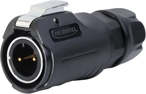 CNLINKO LP-12 IP67 Industrial Waterproof Connector Quick Plug Circular Connector PBT Plastic Shell Aviation Connector M16 2-8 Pin Thread Socket (5 Pin) in Kuwait