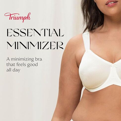 حمالة صدر Triumph Essential Minimizer للنساء - حمالة صدر ممتازة بتغطية كاملة مع سلك داخلي - متوفرة بمقاسات كبيرة in Kuwait
