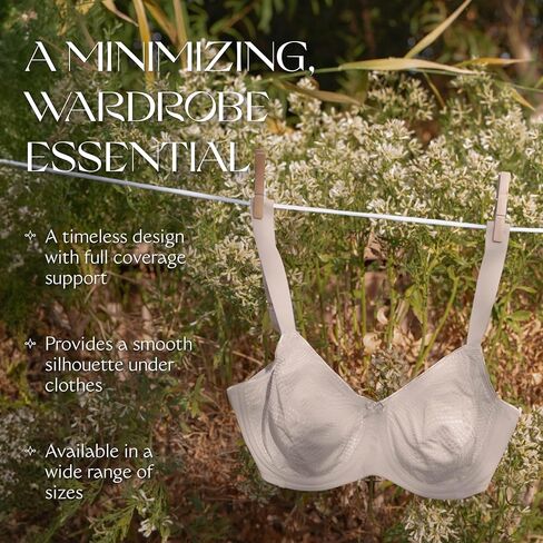 حمالة صدر Triumph Essential Minimizer للنساء - حمالة صدر ممتازة بتغطية كاملة مع سلك داخلي - متوفرة بمقاسات كبيرة in Kuwait