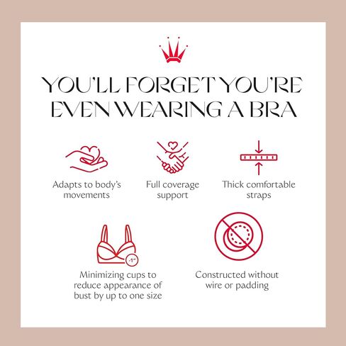 حمالة صدر Triumph Essential Minimizer للنساء - حمالة صدر ممتازة بتغطية كاملة مع سلك داخلي - متوفرة بمقاسات كبيرة in Kuwait