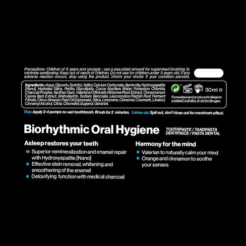 KARMICARE Biorhythmic Toothpaste Set, Fluoride Free, Nano Hydroxyapatite. Plant Extract Infused for Circadian Cycle Support, Morning and Evening Oral Care System. Superiorly Treats Oral Issues in Saudi Arabia